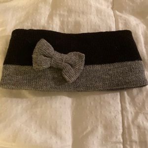 NWOT black and grey headwrap with bow